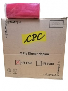CPC Dinner 2 ply 1/4 Fold Red